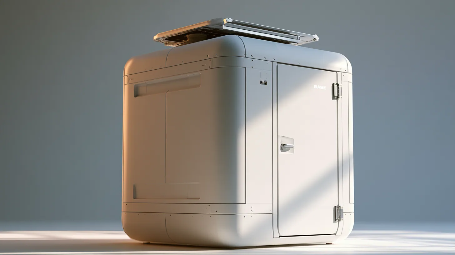 The BASE unit photographed in an industrial design studio